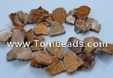 CTD1774 Top drilled 25*30mm - 40*50mm freeform sediment jasper beads