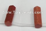 CTD1804 Top drilled 10*30mm - 10*32mm sticks goldstone beads