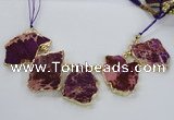 CTD1902 Top drilled 25*30mm - 35*45mm freeform sediment jasper beads
