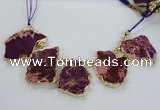 CTD1902 Top drilled 25*30mm - 35*45mm freeform sediment jasper beads