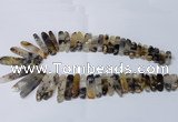 CTD1917 Top drilled 6*20mm - 10*60mm sticks montana agate beads