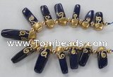 CTD1919 Top drilled 8*20mm - 10*35mm sticks lapis lazuli gemstone beads