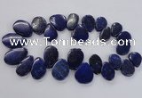 CTD1921 Top drilled 18*25mm - 25*40mm freeform lapis lazuli beads