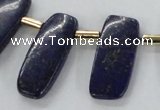 CTD1924 Top drilled 15*20mm - 15*45mm freeform lapis lazuli beads