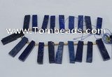 CTD1961 Top drilled 10*50mm - 12*55mm sticks lapis lazuli beads