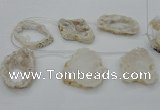 CTD1975 Top drilled 40*45mm - 50*60mm freeform druzy agate beads