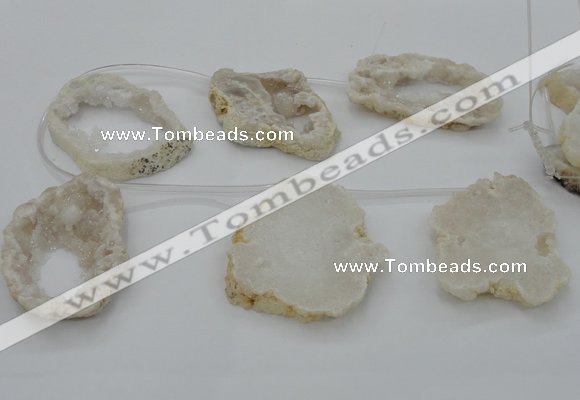 CTD1975 Top drilled 40*45mm - 50*60mm freeform druzy agate beads