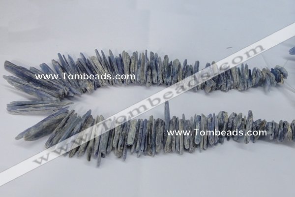 CTD1978 Top drilled 5*20mm – 8*45mm sticks blue Kyanite beads