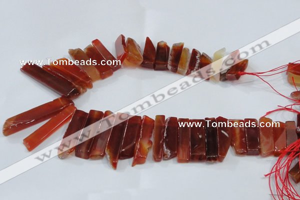 CTD1983 Top drilled 8*25mm - 10*50mm sticks agate gemstone beads