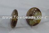 CTD1991 Top drilled 5*20mm flat round agate gemstone beads