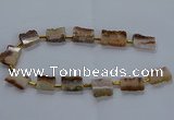 CTD1993 Top drilled 18*25mm - 20*25mm freeform druzy citrine beads