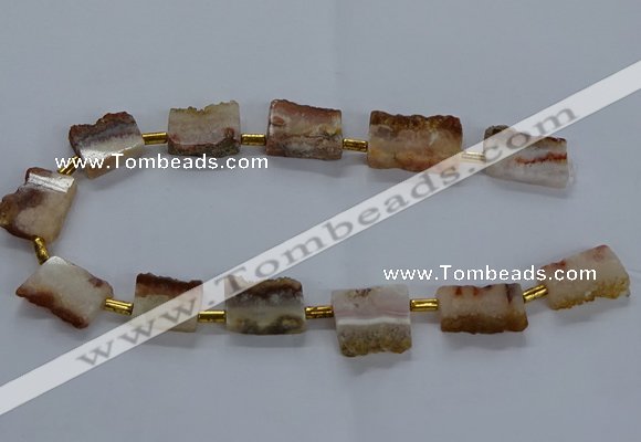 CTD1993 Top drilled 18*25mm - 20*25mm freeform druzy citrine beads