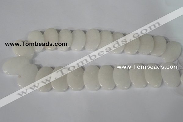 CTD20 Top drilled 20*30mm oval white stone beads wholesale