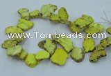 CTD2009 Top drilled 20*25mm - 30*35mm freeform turquoise beads