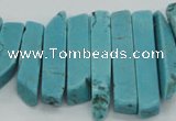 CTD2018 Top drilled 6*20mm - 8*45mm sticks turquoise beads