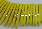 CTD2021 Top drilled 5*20mm - 5*45mm sticks turquoise beads