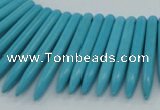 CTD2023 Top drilled 5*20mm - 5*45mm sticks turquoise beads