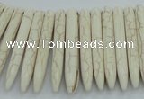 CTD2028 Top drilled 5*40mm - 5*45mm sticks turquoise beads