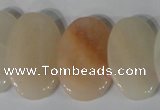 CTD21 Top drilled 20*30mm oval pink aventurine beads wholesale