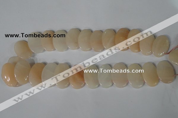 CTD21 Top drilled 20*30mm oval pink aventurine beads wholesale