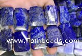 CTD2106 Top drilled 20*28mm - 22*32mm faceted freeform lapis lazuli beads