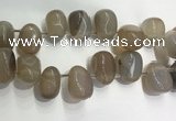 CTD2120 Top drilled 15*25mm - 18*25mm freeform agate beads