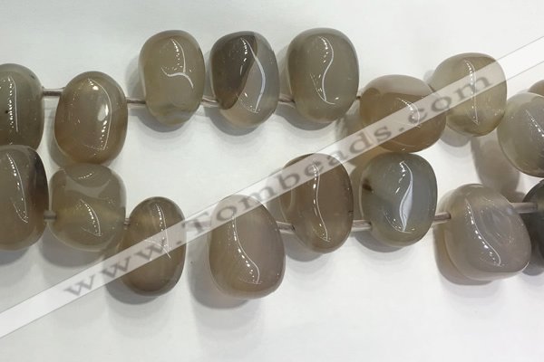 CTD2120 Top drilled 15*25mm - 18*25mm freeform agate beads