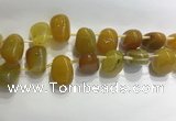 CTD2121 Top drilled 15*25mm - 18*25mm freeform agate beads