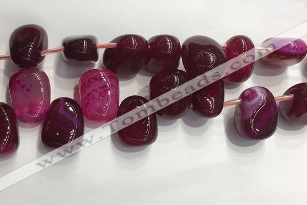 CTD2123 Top drilled 15*25mm - 18*25mm freeform agate beads