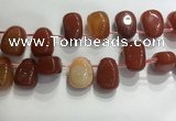 CTD2125 Top drilled 15*25mm - 18*25mm freeform agate beads