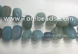 CTD2126 Top drilled 15*25mm - 18*25mm freeform agate beads