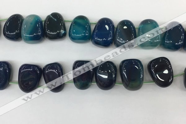 CTD2127 Top drilled 15*25mm - 18*25mm freeform agate beads