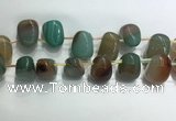 CTD2129 Top drilled 15*25mm - 18*25mm freeform agate beads