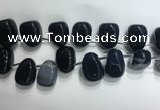 CTD2133 Top drilled 15*25mm - 18*25mm freeform agate beads