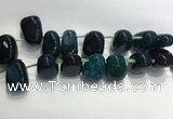 CTD2134 Top drilled 15*25mm - 18*25mm freeform agate beads