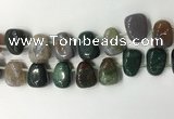 CTD2148 Top drilled 15*25mm - 18*25mm freeform Indian agate beads