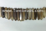 CTD2161 Top drilled 8*20mm - 10*40mm sticks agate gemstone beads