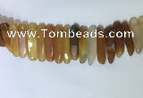 CTD2162 Top drilled 8*20mm - 10*40mm sticks agate gemstone beads