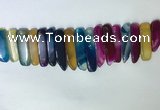 CTD2173 Top drilled 8*20mm - 10*40mm sticks agate gemstone beads