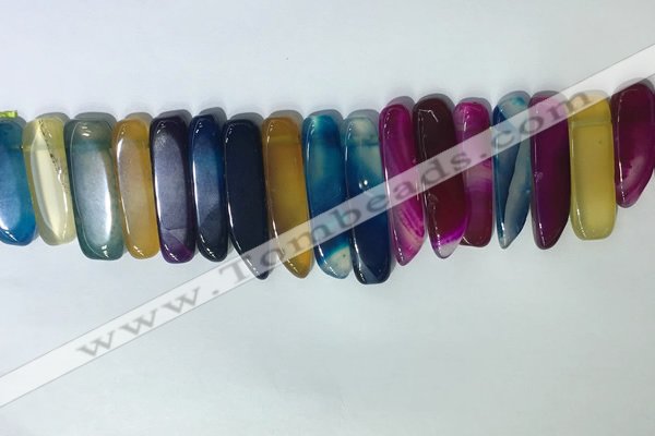 CTD2173 Top drilled 8*20mm - 10*40mm sticks agate gemstone beads