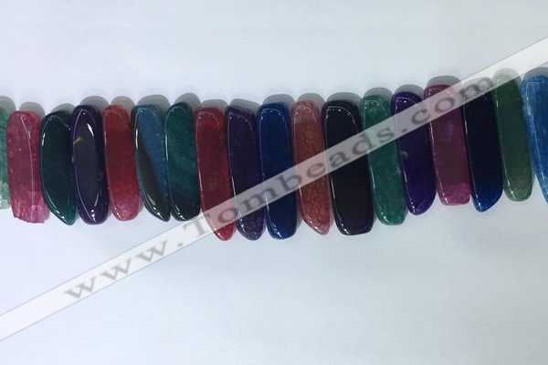 CTD2175 Top drilled 8*20mm - 10*40mm sticks agate gemstone beads