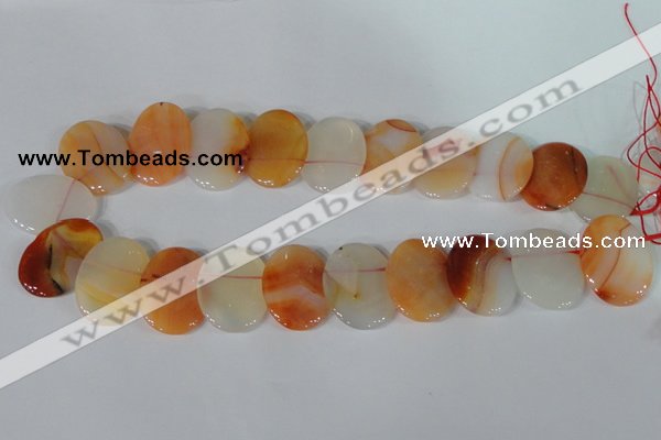 CTD22 Top drilled 20*30mm oval agate gemstone beads wholesale