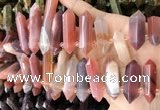 CTD2243 10*22mm - 12*45mm faceted nuggets south red agate beads