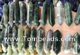 CTD2245 Top drilled 10*22mm - 12*45mm faceted nuggets Indian agate beads