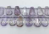 CTD2266 Top drilled 16*28mm - 20*30mm faceted freeform ametrine beads