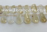 CTD2267 Top drilled 16*28mm - 20*30mm faceted freeform citrine beads