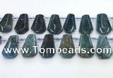 CTD2276 Top drilled 16*28mm - 20*30mm faceted freeform apatite beads