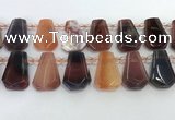 CTD2277 Top drilled 16*28mm - 20*30mm faceted freeform agate beads