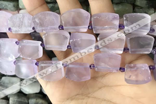 CTD2281 Top drilled 15*20mm - 17*23mm freeform amethyst beads