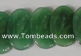 CTD23 Top drilled 20*30mm oval green aventurine beads wholesale